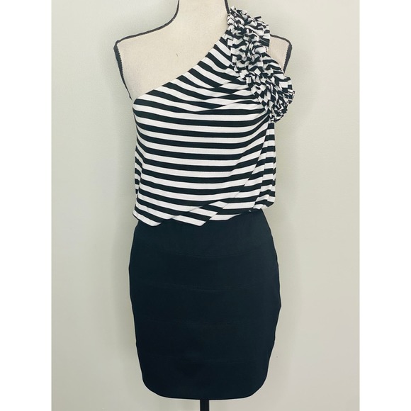 Vintage Y2K Cache One Shoulder Bodycon Dress Women Small Stretch Cocktail Party - Picture 2 of 8